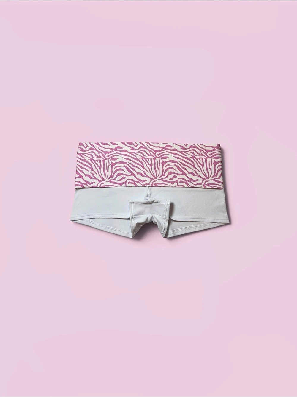 Baby pink and white yoga shorts